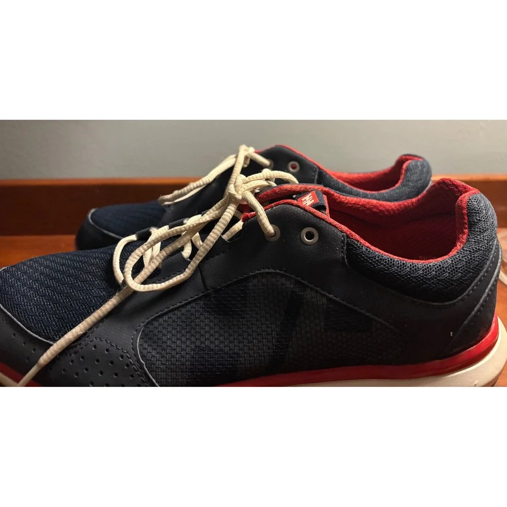 Helly Hansen Hydropower Mens 9 Navy Blue Red Sailing Deck Shoes 11582.597